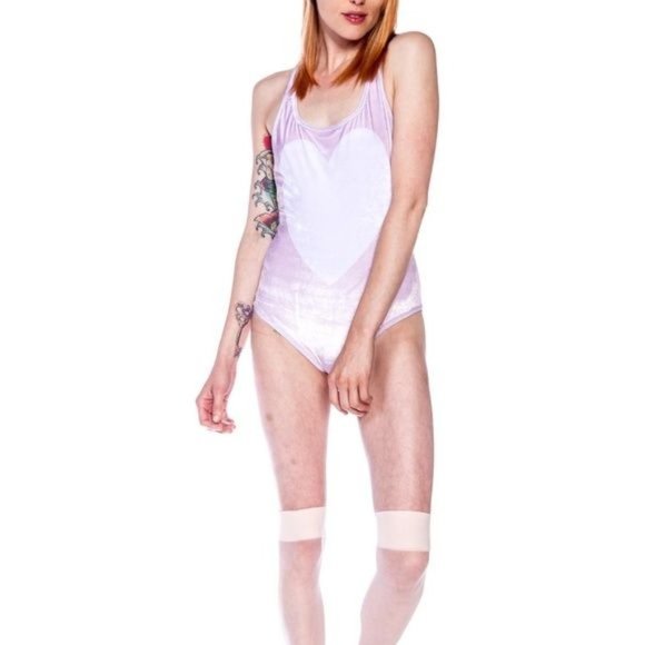 Wildfox Couture Juliet Wings Bodysuit Velvet Swimsuit X Cross Strap - Picture 2 of 8